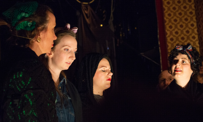 The London Sea Shanty Collective perform The Earl de Grey: a Hull Folk Opera. Photograph: Lauren Daly